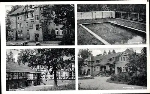 Ak Tiefenbrunn Rosdorf, Niedersächsisches Landeskrankenhaus, Villa, Schwimmbad, Verwaltung