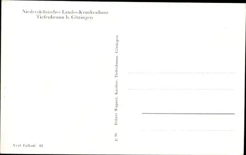 Ak Tiefenbrunn Rosdorf, Niedersächsisches Landeskrankenhaus, Villa, Schwimmbad, Verwaltung