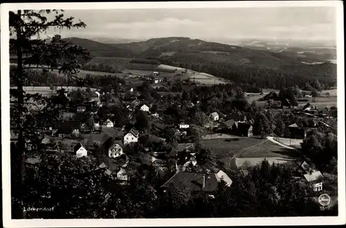 Ak Lückendorf Oybin, Totalansicht der Ortschaft von der Meisterstiege aus