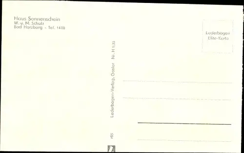 Ak Bad Harzburg am Harz, Haus Sonnenschein
