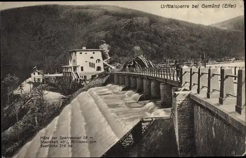 Ak Gemünd Schleiden in der Eifel, Urfttalsperre