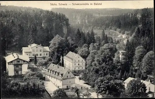 Ak Bad Schweizermühle Rosenthal Bielatal in Sachsen, Bielatal, Sanatorium