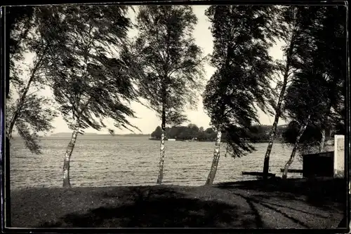 Foto Ak Czaplinek Tempelburg Pommern, Blick auf Dratzigsee