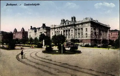 Ak Budapest Ungarn, Szabadsagter, Freiheitsplatz