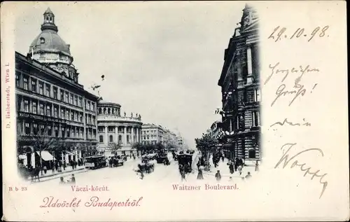 Ak Budapest Ungarn, Waitzner Boulevard