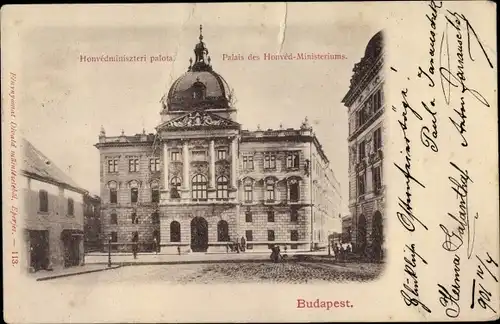 Ak Budapest Ungarn, Palais des Honvéd Ministeriums
