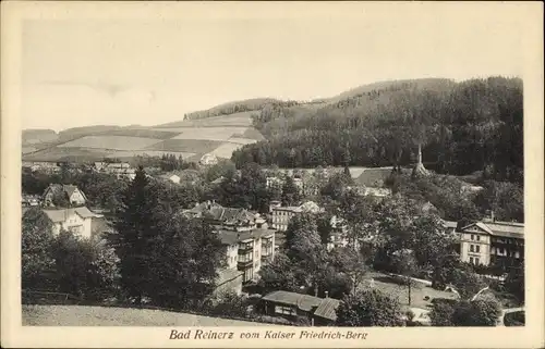 Ak Duszniki Zdrój Bad Reinerz Schlesien, Ort vom Kaiser Friedrich-Berg aus gesehen