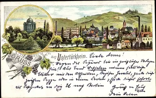 Litho Untertürkheim Stuttgart in Baden Württemberg, Panorama, Grabkapelle