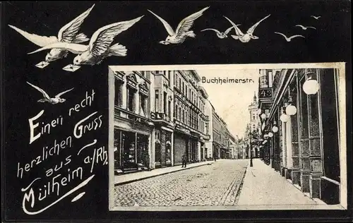 Passepartout Ak Mülheim Köln am Rhein, Buchheimer Straße