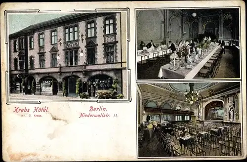 Ak Berlin Mitte, Hotel Stewe, Niederwallstraße 11, Innenansicht