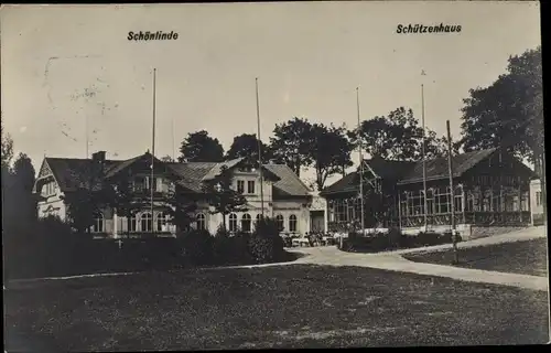 Foto Ak Krásná Lípa Schönlinde Region Aussig, Schützenhaus