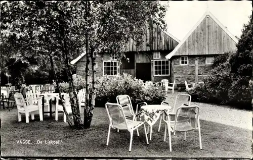 Ak Vasse Overijssel Niederlande, Uitspanning De Liskoel, Gartenterrasse, Hooidijk 26