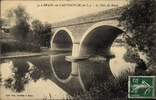 Ak Brain sur l'Authion Loire Authion Maine et Loire, Le Pont du Bourg