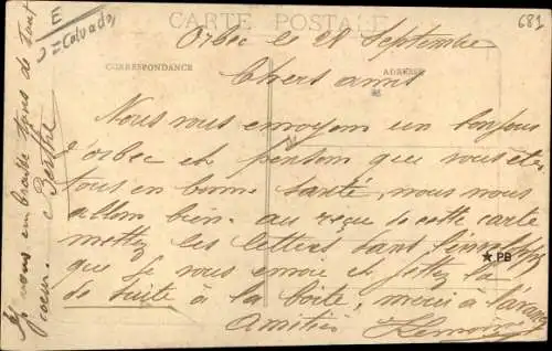 Ak Orbec Calvados, Rue Grande, Marche