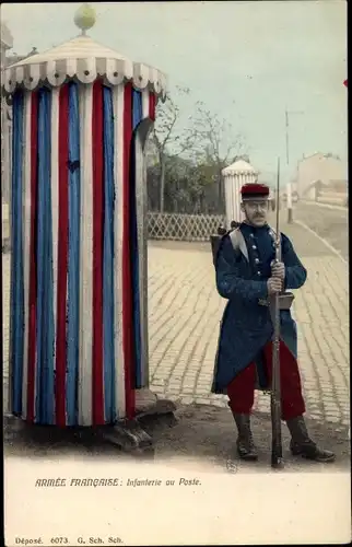 Ak Armee Francaise, Infanterie au Poste