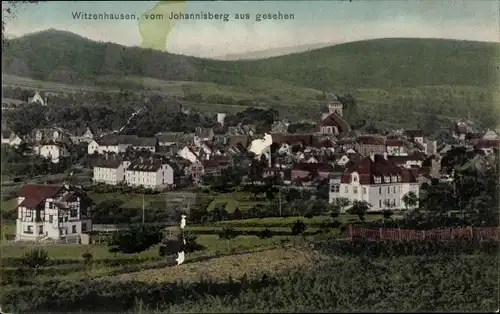 Ak Witzenhausen an der Werra, Ort vom Johannisberg aus gesehen