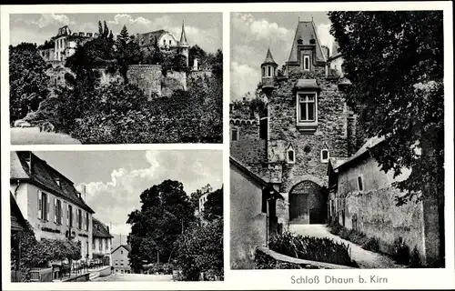 Ak  Dhaun im Hunsrück, Gasthaus zur Burg, Schloss