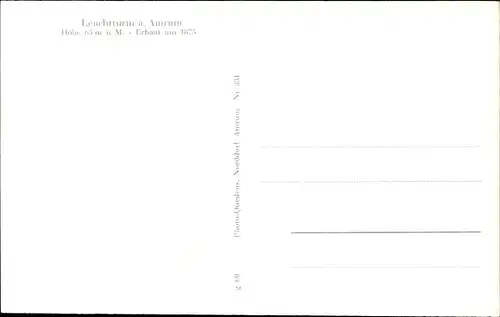 Ak Insel Amrum in Nordfriesland, Leuchtturm