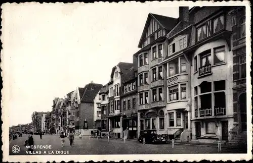 Ak Westende Westflandern, Villas a la Digue