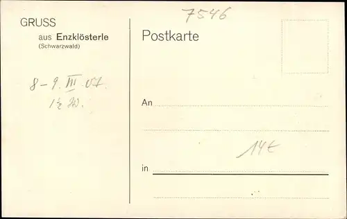 Ak Enzklösterle Schwarzwald,Blick auf Gasthaus Waldhorn