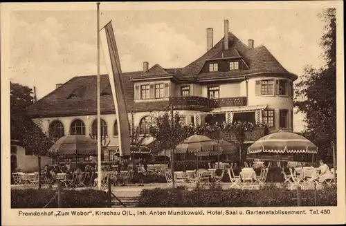 Ak Kirschau Schirgiswalde Sachsen, Fremdenhof Zum Weber, Inh. Anton Mundkowski