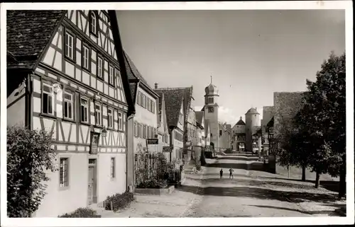 Ak Langenburg in Baden Württemberg, Straßenpartie