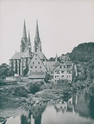 Foto Marburg an der Lahn, Dom, Wasserpartie