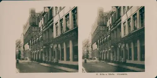 Stereo Foto Köln am Rhein, Gürzenich, Gasthof Em Bärenbräues