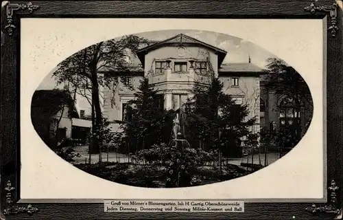 Präge Ak Berlin Köpenick Oberschöneweide, Mörner's Blumengarten, Inh. H. Gartig