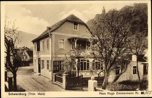 Ak Schwarzburg in Thüringen, Haus Hugo Zimmermann Nr. 157