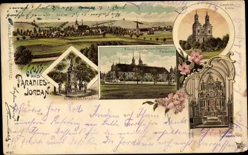 Litho Jordanowo Paradies Jordan Świebodzin Schwiebus Ostbrandenburg, Kirche, Lehrerseminar