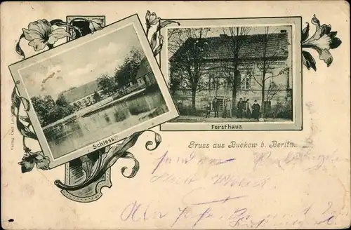 Ak Berlin Neukölln Buckow, Schloss, Forsthaus