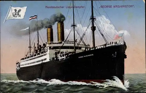 Ak Dampfschiff George Washington, Norddeutscher Lloyd