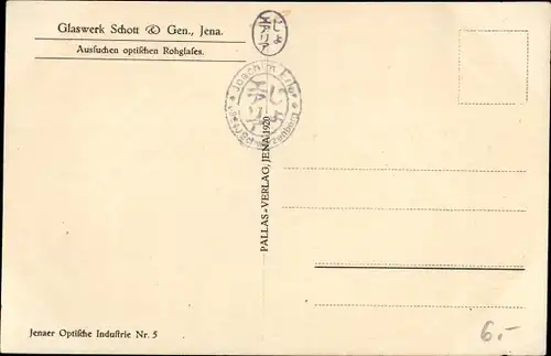 Ak Jena in Thüringen, Glaswerk Schott, Aussuchen optischen Rohglases