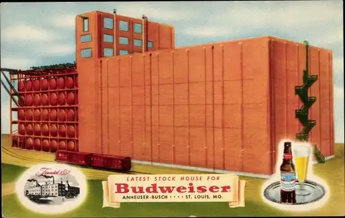 Künstler Ak Reklame, Budweiser, Stock House, Brauerei