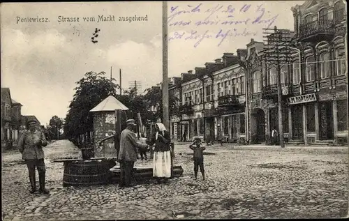 Ak Panevėžys Poniewiesz Litauen, Straße vom Markt ausgehend
