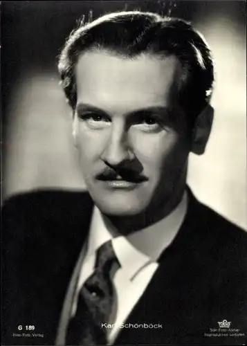 Ak Schauspieler Karl Schönböck, Portrait, Anzug 