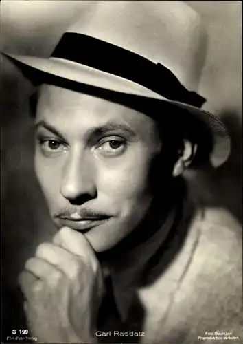 Ak Schauspieler Carl Raddatz, Portrait mit Hut, Film Foto Verlag G 199