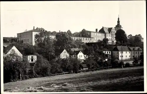 Ak Langenwolschendorf in Thüringen, Kirche, Schule
