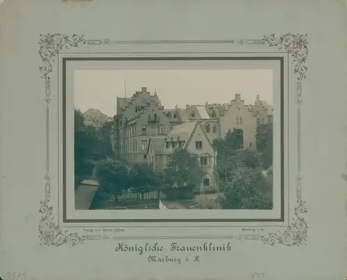 Foto Marburg an der Lahn, um 1895, Königl. Frauenklinik