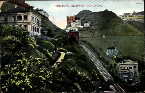 Ak Hongkong China, Peak Tramway, Standseilbahn