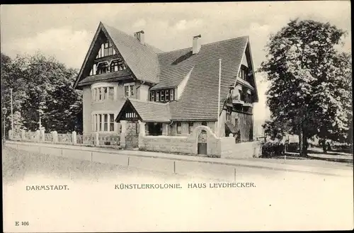 Ak Darmstadt in Hessen, Künstlerkolonie, Haus Leydhecker