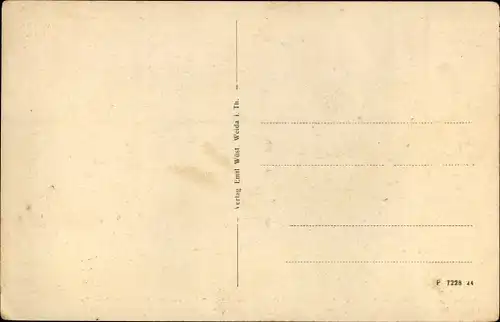 Ak Weida in Thüringen, Hochwasser 1924, Schützenplatz, zerstörtes Karussell, Schießloge