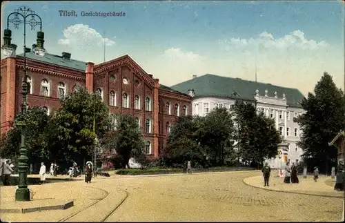 Ak Sowjetsk Tilsit Ostpreußen, Gerichtsgebäude
