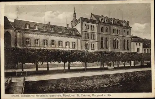 Ak Boppard am Rhein, Pensionat St. Carolus, Haushaltungsschule