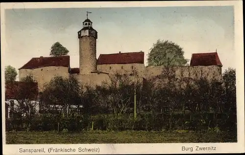 Ak Sanspareil Wonsees in Oberfranken, Burg Zwernitz