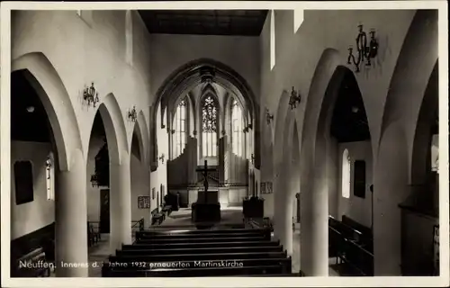 Ak Neuffen in Baden Württemberg, Martinskirche, Innenansicht