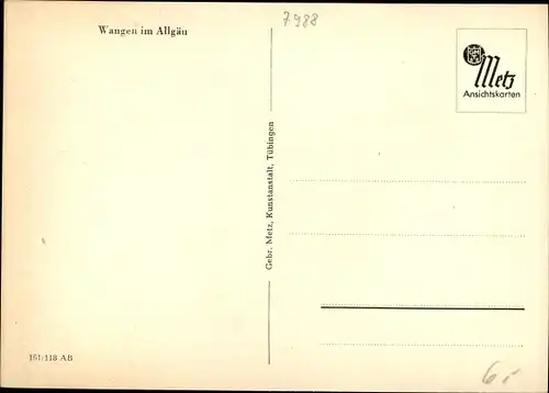 Ak Wangen im Allgäu, Winterpanorama