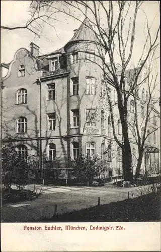 Ak München, Pension Euchler, Ludwigstraße 22 a