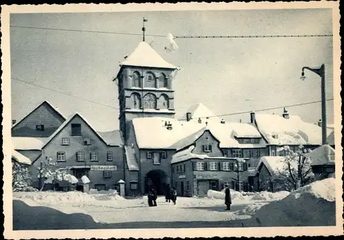 Ak Wangen im Allgäu, Lindauer Vorstadt, Winter